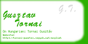 gusztav tornai business card